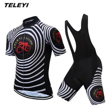 TELEYI Белый Pro Велоспорт Джерси Набор Мужская велосипедная одежда Ropa Ciclismo MTB велосипедный Джерси Топ нагрудник мягкие шорты Лето