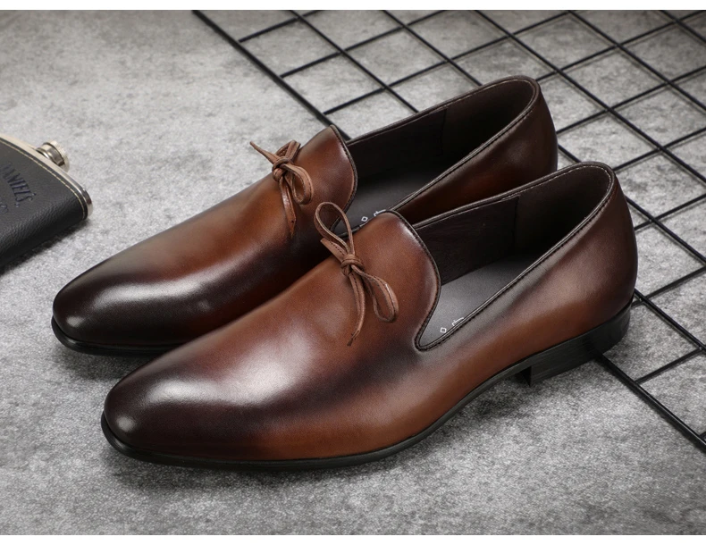 Men's Leather Casual Shoes Men Loafer Solid Loafers Genuine Leather Mens Loafers Flats Driving Shoes Boat Shoes Slip On Big Size (1)