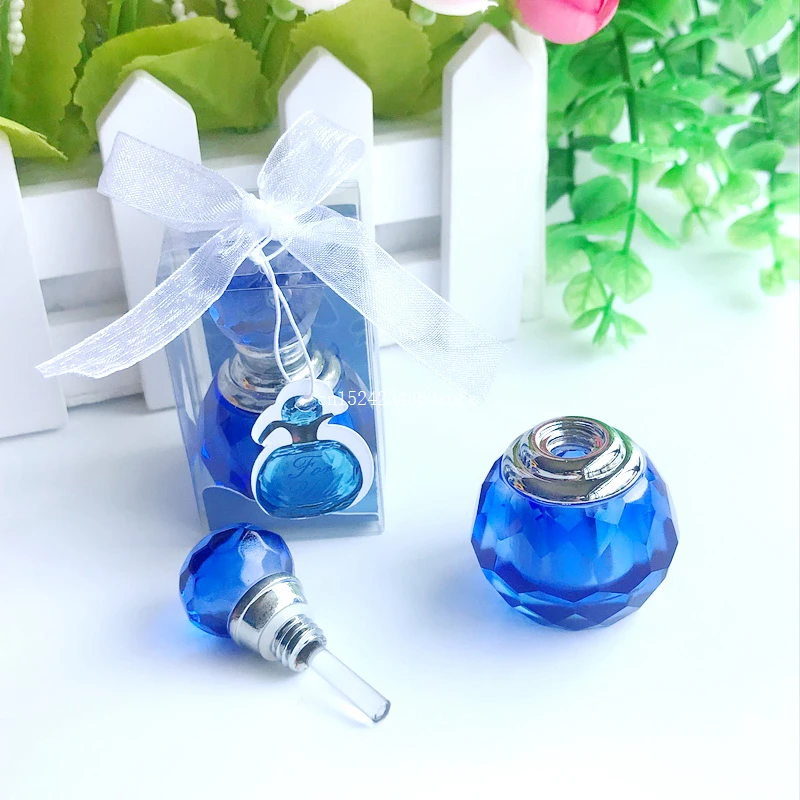 100pcs Wedding Gift K9 Crystal Round Perfume Bottle Wedding Favors Ball