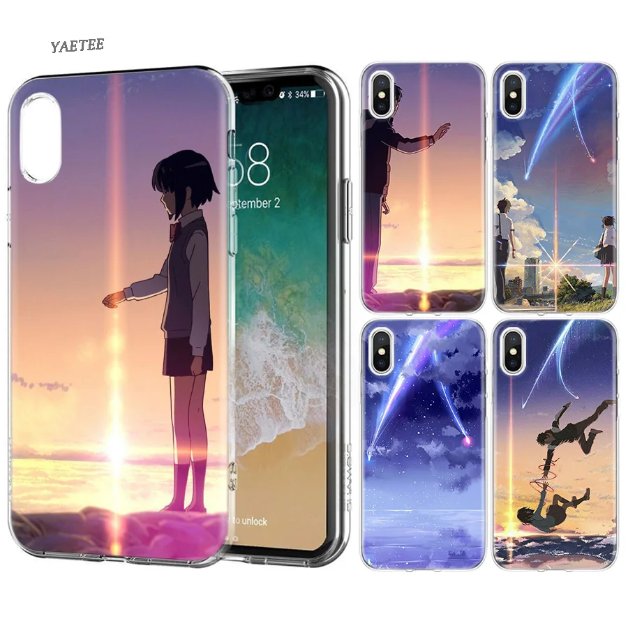 

Fundas Print Silicone Phone Case For Apple iPhone 6 6S 7 8 Plus X 10 XS MAX XR 5S 5 5C SE TPU Cover kimi no nawa Animation anime