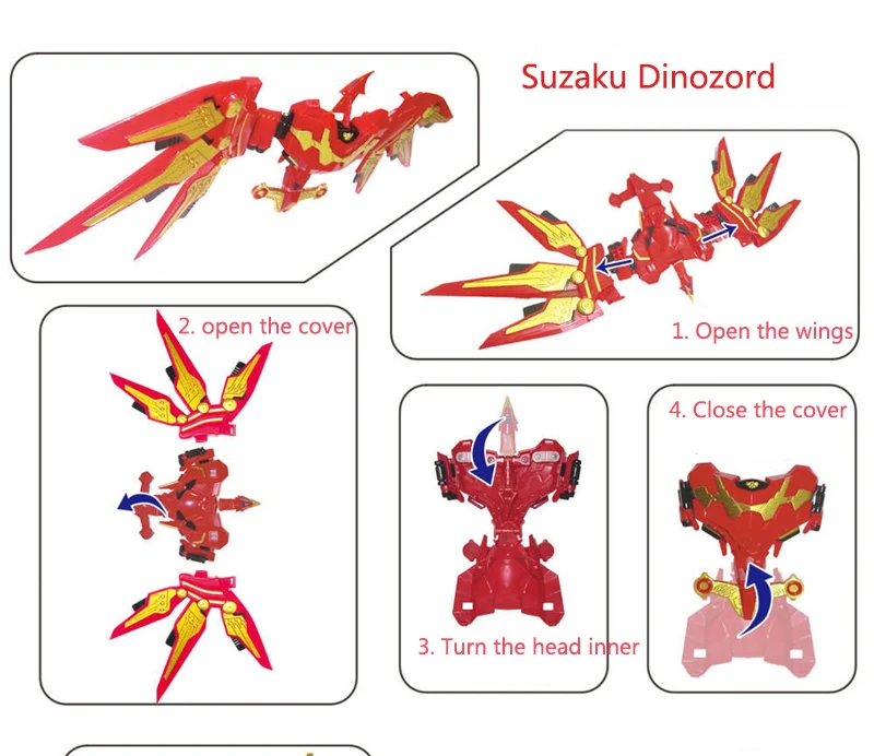 5 в 1 фигурку подарки для детей куклы игрушечные лошадки трансформации Dinozord Робот-Динозавр Рейнджерс Megazord