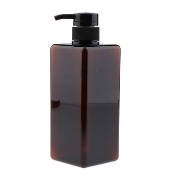 

450/650ml Brown Empty Shower Pump Bottle Shampoo Body Wash Soap Dispenser 2x