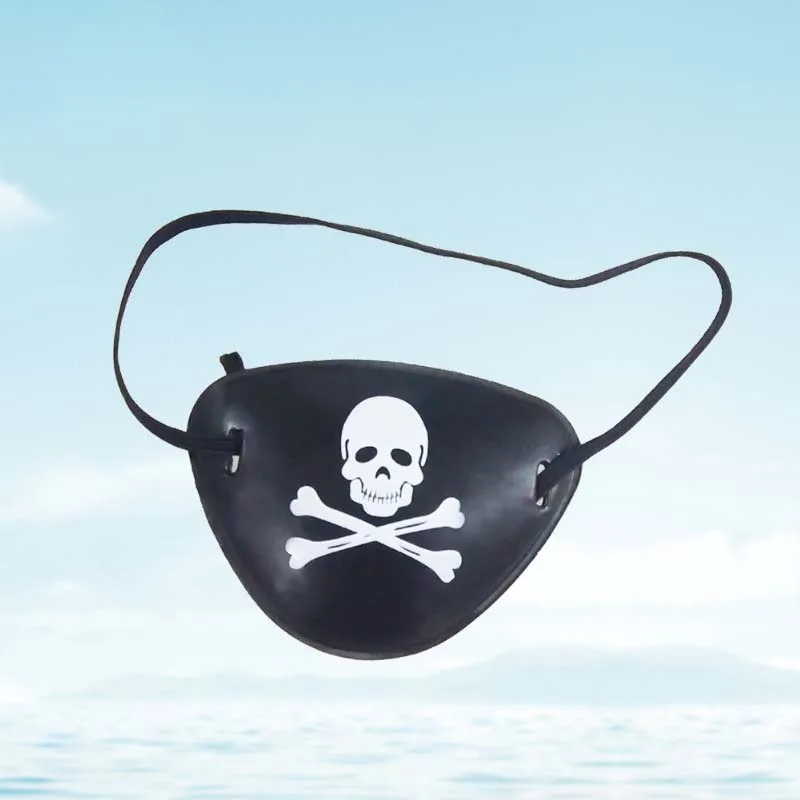 

6Pcs/lot Hot Pirate Eye Patch Halloween Masquerade Pirate Accessories Cyclops Eye Patch Lazy Eye Amblyopia Skull Eye Patch