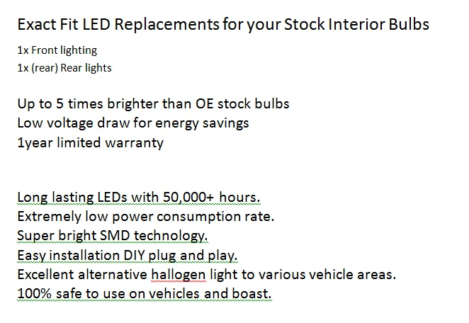 2 шт./лот автомобильный Стайлинг ксенон белый Canbus PackageKit светодиодный внутренний свет для Ford Focus MK1+ подтяжка лица Bj. 1996-2004