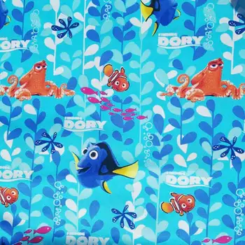 

140*100cm Clown fish Clownfish Cotton Fabric DIYTissue Patchwork Hometextile Patchwork Printed Sewing Baby Toy Quilting Bedding