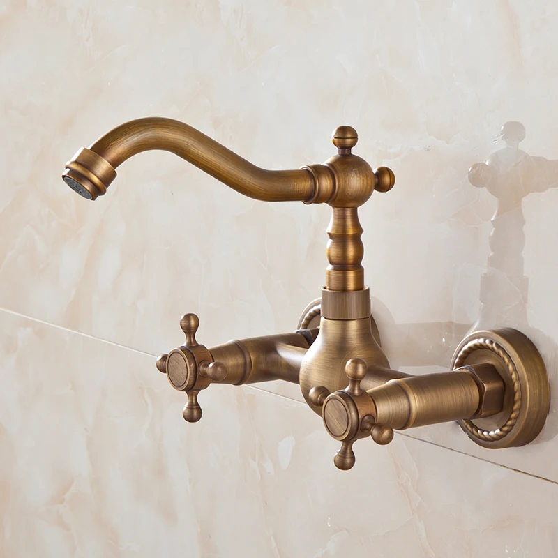 BECOLA wall mounted basin faucet bronze colour bathroom mixer tap