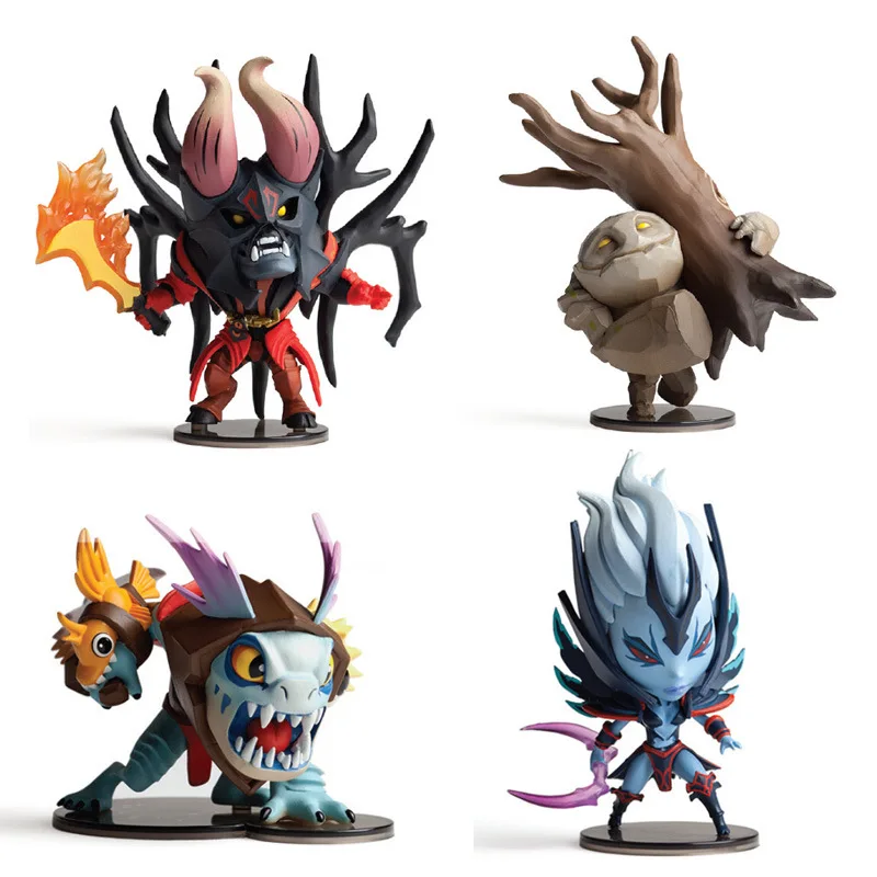 4pcs dota 2 figurine pudge toys set 2016 New Game Dota2 Q hero action figures resin weapons sword T
