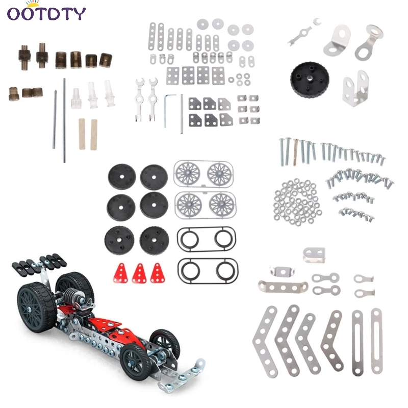 5 in 1 Assembling Metal Racing Car Mold Building Blocks Construction Kids font b Toy b