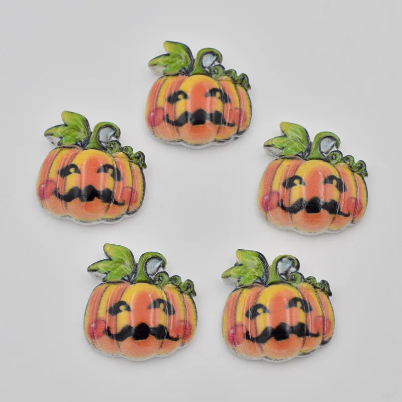 

50pcs Resin Hand Painting Christmas Pumpkin Flatback Stone Child Scrapbook Craft F172*5