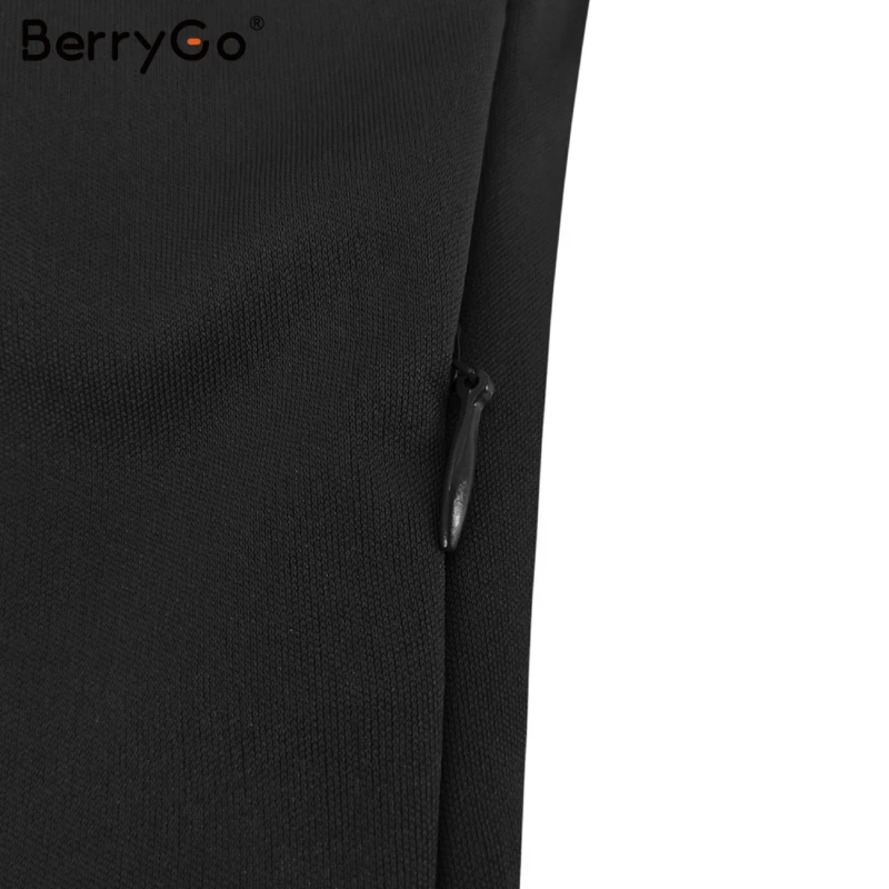 BerryGo красный комбинезон с v образным вырезом женский длинным рукавом офисный