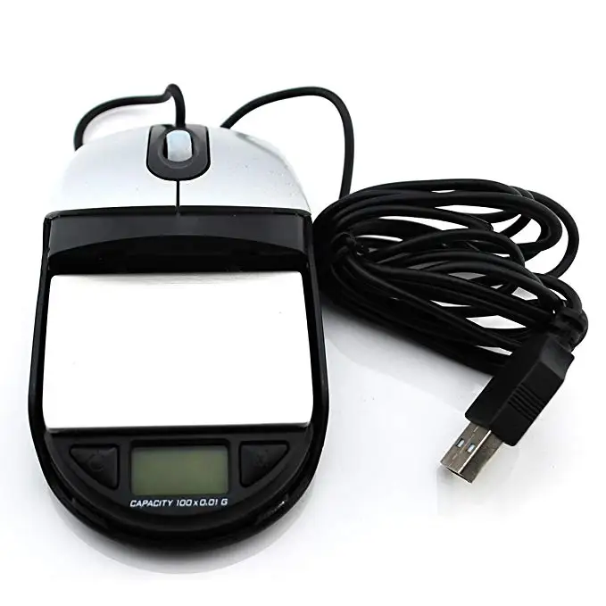  Slingifts 100g / 0.01g Kitchen Scale USB Computer Optical Mouse Hidden Digital Pocket Scale Accurat - 33032417550