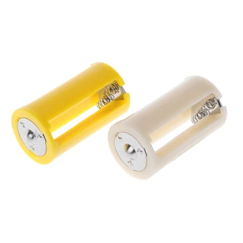 

New 4PCS 3 AA To D Size Battery Holder Converter Adapter Switcher Plastic Case Box
