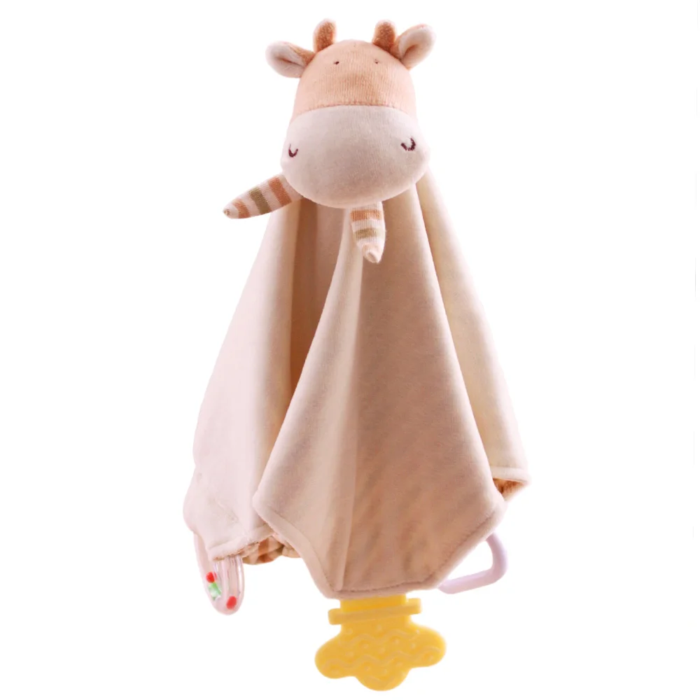 SHILOH Baby Soothing Towel Teething Doll teether blanket with Rattle
