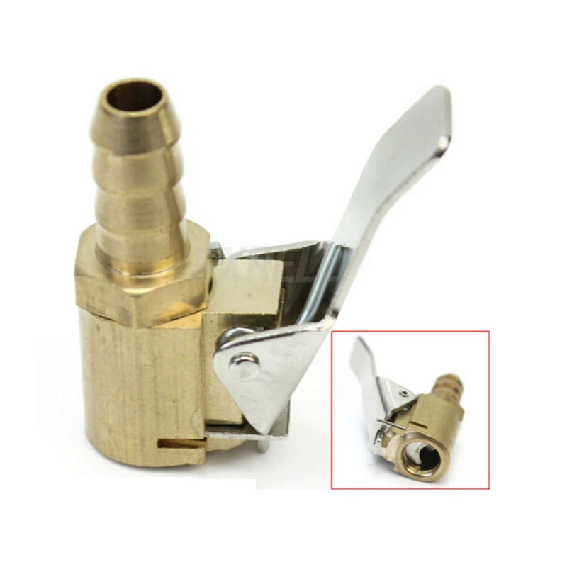 Clamp Brass Tyre Valve Air Pump Chuck Clip Tire Inflator Valve Connector 6mm 8mm Car Truck Tyre Clamp Brass Tyre Valve Air Pump Chuck Clip Tire Inflator Valve Connector 6mm 8mm Car Truck Tyre