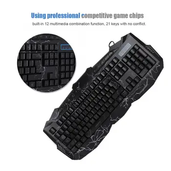 

High Quality Illuminated LED Backlight USB Wired Gaming Keyboard and Mouse Set for PC Laptop
