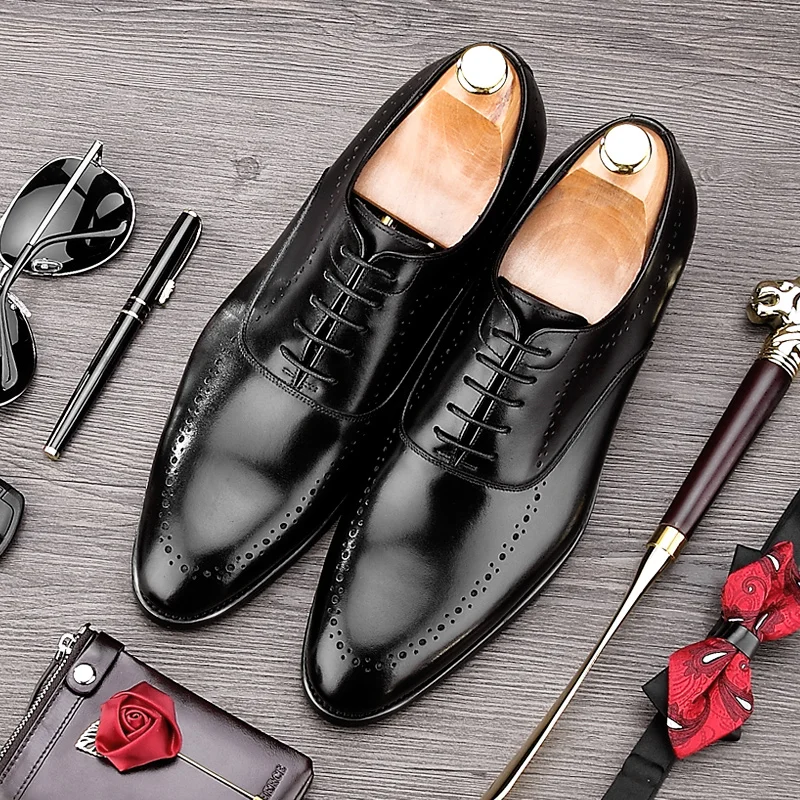 Handmade Genuine Leather Shoe Flat outdoor Men Office Wedding Party Dress Shoe Original Design Men