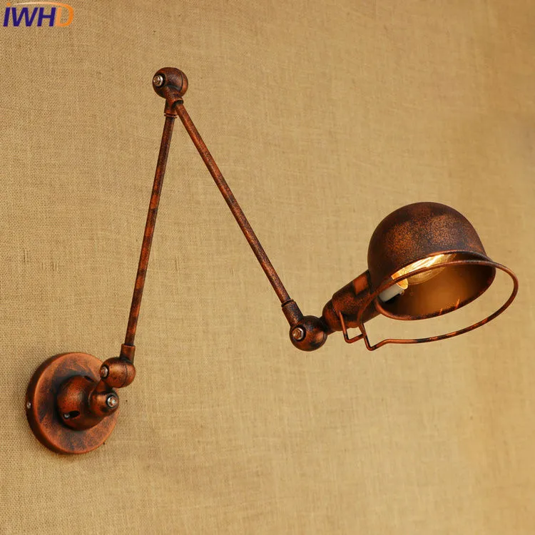 Adjustable Long Swing Arm Wall Light Fixtures Edison Retro Vintage Wall Lamp Loft Style Industrial Wall Sconce Appliques LED E14 Adjustable Long Swing Arm Wall Light Fixtures Edison Retro Vintage Wall Lamp Loft Style Industrial Wall Sconce Appliques LED E14