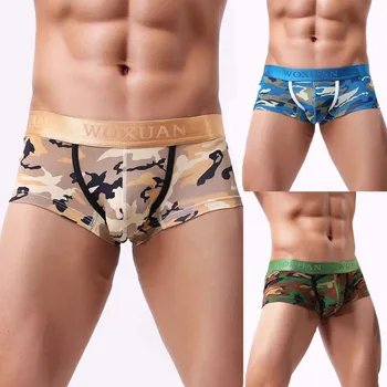 

2019 New Men's Underwear Fashion Mens Briefs Shorts Soft Underwear Bulge Pouch Camouflage print Underpant