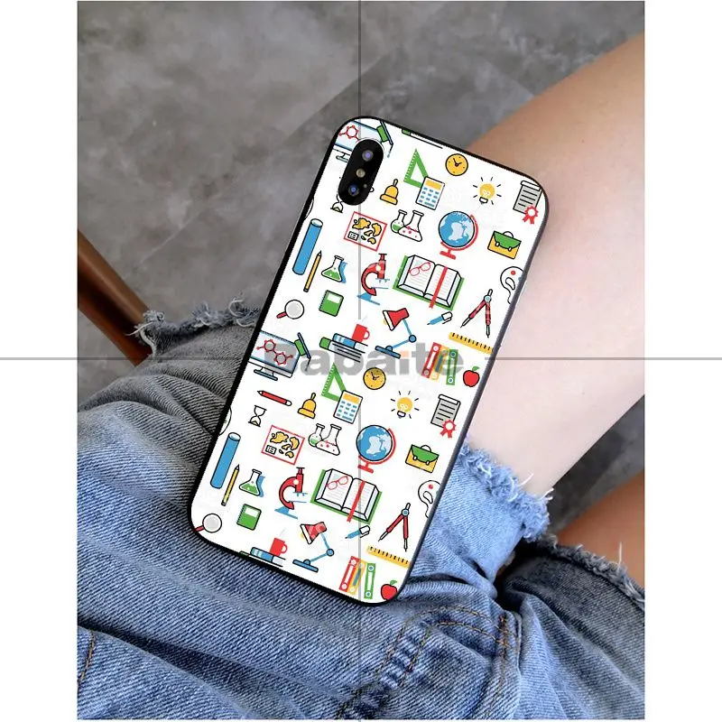 Babaite chemistry scribbles мягкий силиконовый черный чехол для телефона для iPhone X XS MAX 6 6S 7 7plus 8 8Plus 5 5S XR - Цвет: A4