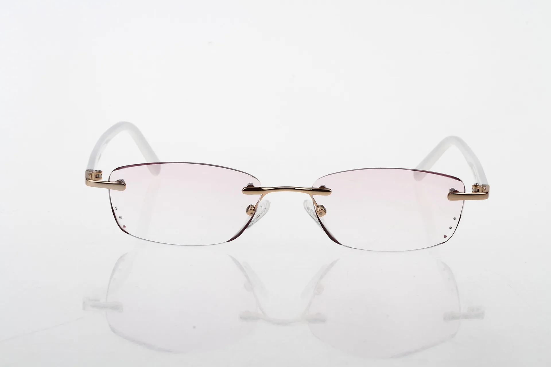 Top Quality Titanium Alloy Reading Glasses For Women Eyewear Brand Designer Metal Rimless