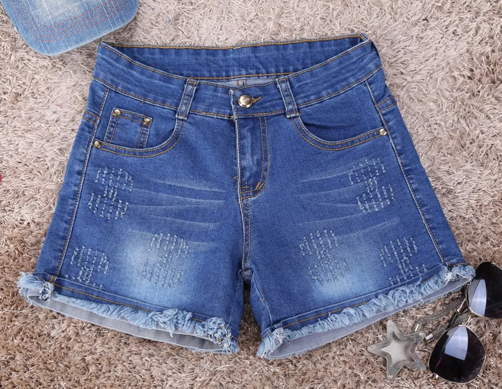 Сексуальные джинсовые шорты женские летние с высокой талией женские джинсовые шорты тонкие большие размеры эластичные джинсовые шорты femalemini шорты