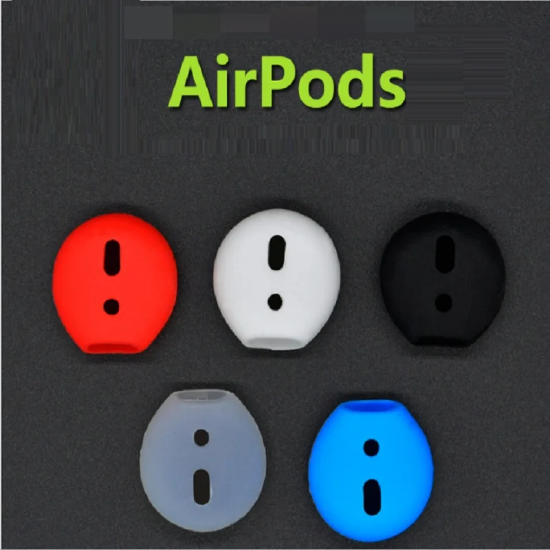 

1Pairs Airpods Earphone Case Cover Silicone Antislip Ear Hook Earbuds tips Caps for iPhone Earpads Earpods Eartips free shipping