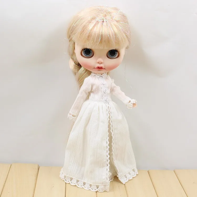 Blyth icy joint кукла зимнее платье белое платье