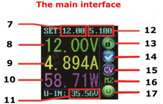 RUIDENG DPH5005 Buck-boost Converter Constant Voltage Current Programmable Digital Control Power Supply Color LCD Voltmeter 50V 5A