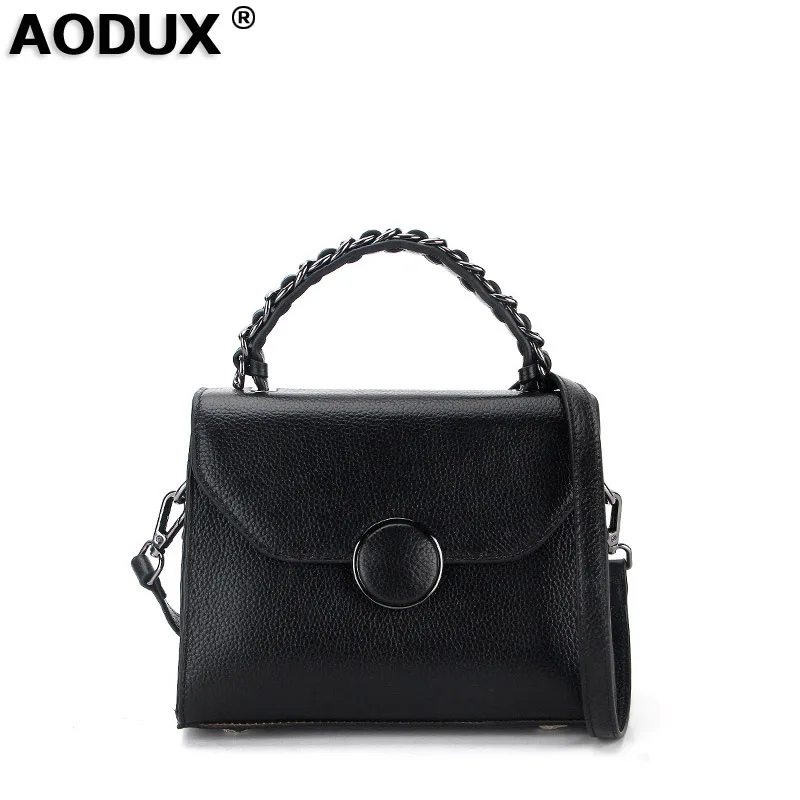 

AODUX Designer Famous Brand 100% Real Genuine Leather Women Small Shoulder Tote Handbag Ladies Crossbody Messenger Bag Hobo Blso