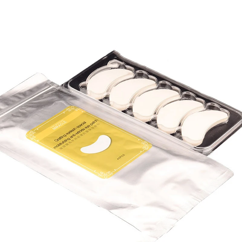 

40pcs Collagen Moisturizing Eyelash Extension Paper Patches Grafted Eye Stickers Hydrogel Eyelash Under Eye Pads Tips Sticker