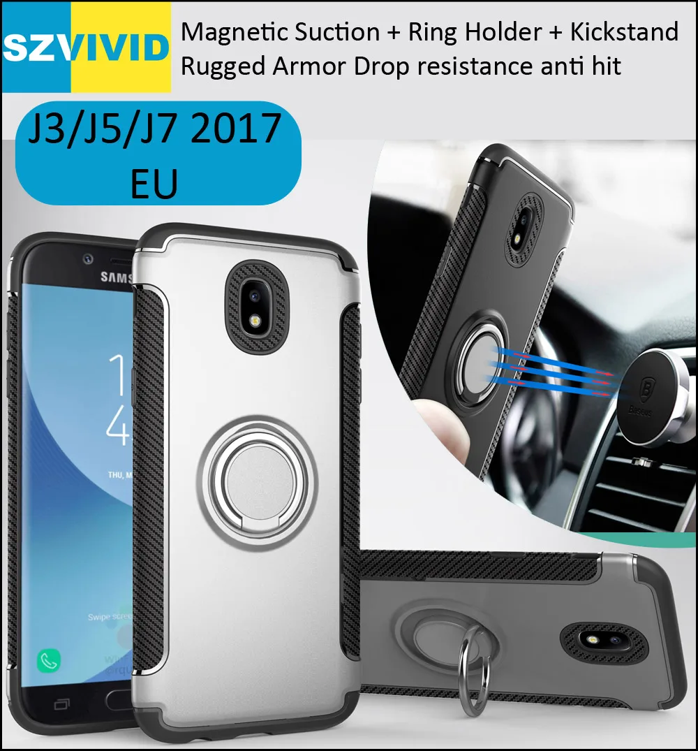 Кольцевой держатель чехол для Samsung Galaxy J5 J3 J7 2017 J330F J530F J730F Pro ручка на палец