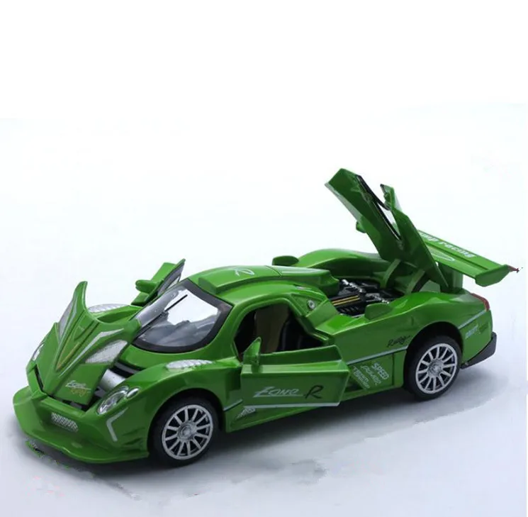 Модель спортивного автомобиля из 1:32 сплава, высокая имитация Pagani Zonda, металлические Литые под давлением игрушечные транспортные средства, оттяните назад, мигающие и музыкальные