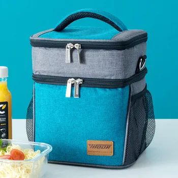 

Waterproof Lunch Bag Double layer Cooler Bag for Steak Insulation Thermal Bag Oxord Folding Fresh Keeping Insulation Ice Pack