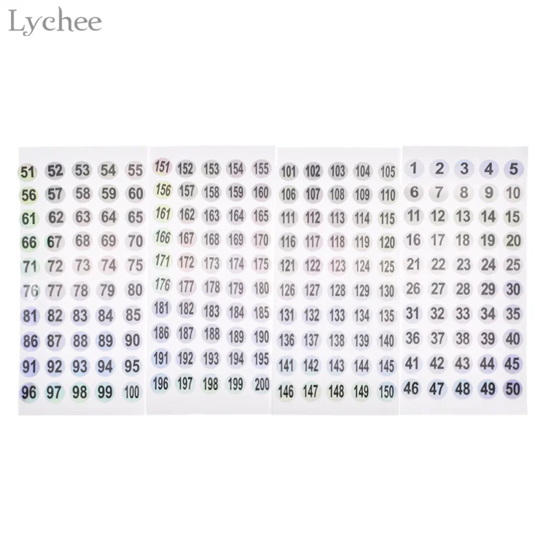 

Lychee Holographic Numbered Round Label Sticker Laser DIY Paper Craft Waterproof Label