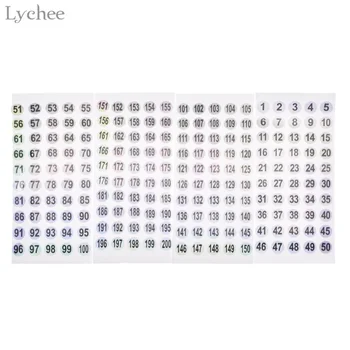 

Lychee Life Holographic Numbered Round Label Sticker Laser DIY Paper Craft Waterproof Label