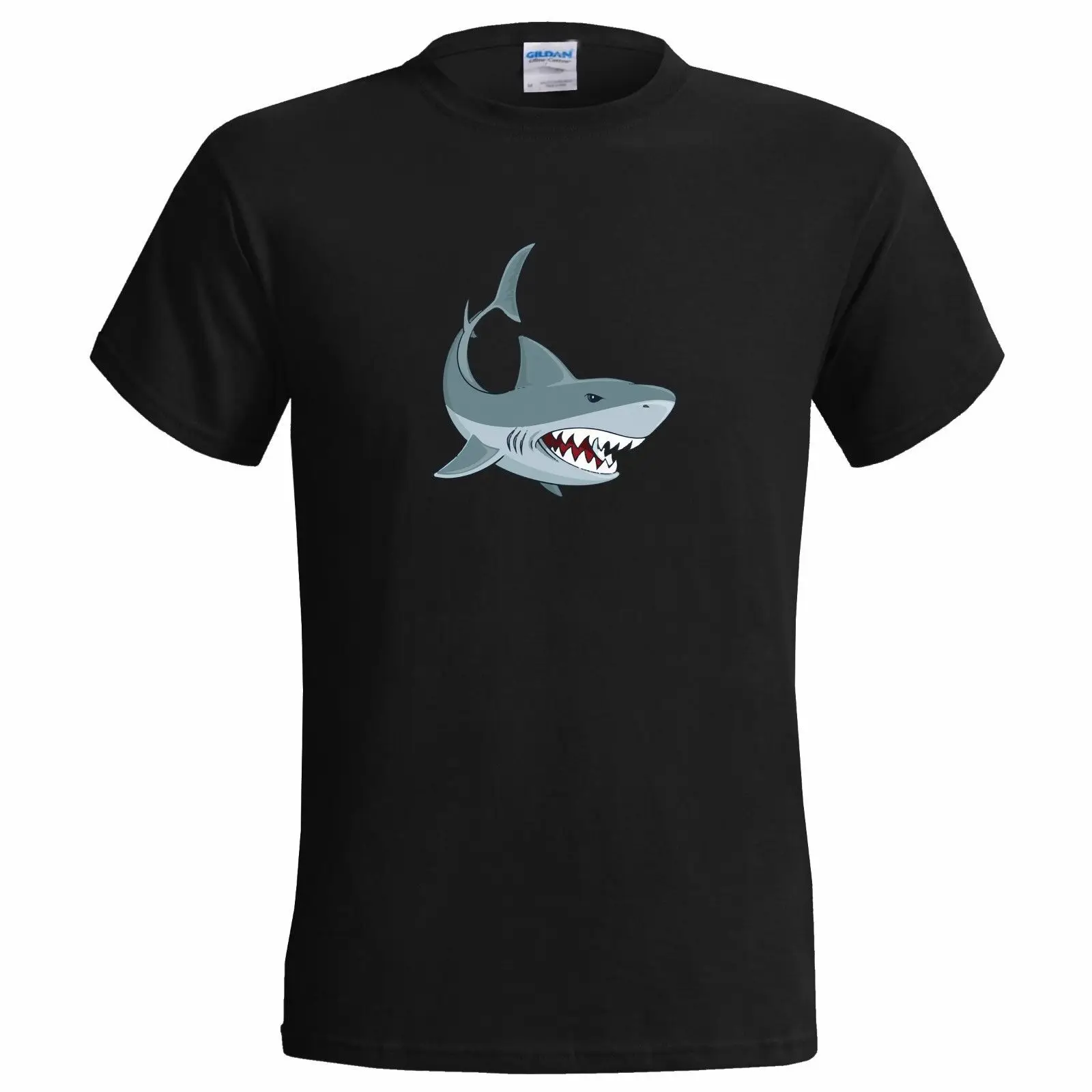 GREAT WHITE SHARK MENS T SHIRT SHARKS ANIMAL WILDLIFE SURF SEA SHARKS