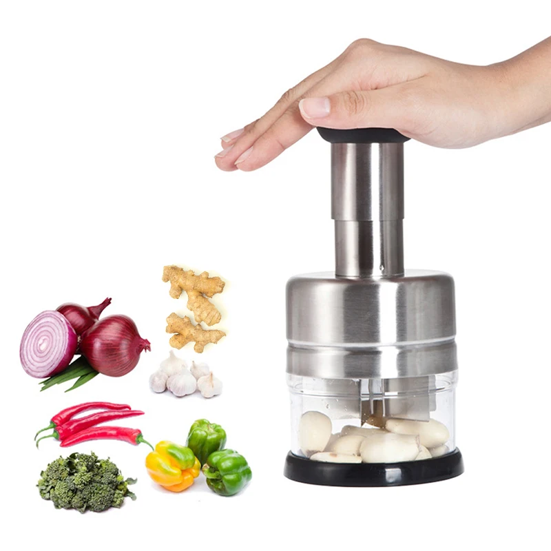 Multipurpose Stainless Steel Garlic Onion Presses Kitchen Cooking Tools Tomato Vegetable Slicer Gadgets Cutter Slap Chop