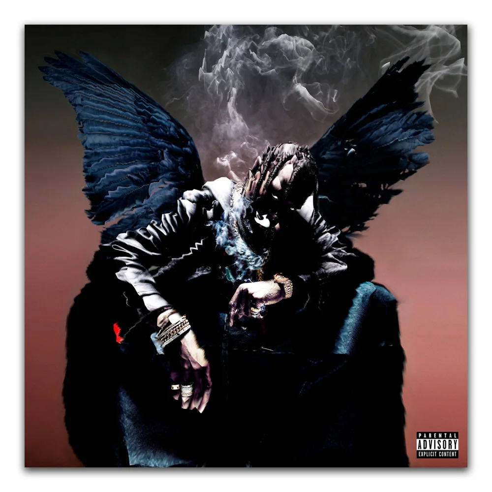 TX023 Travis Scott Birds in the Trap Sing Music Album Star 24x24 A3 A4 Poster Art Silk Canvas Modern Home Room Wall Print Decor