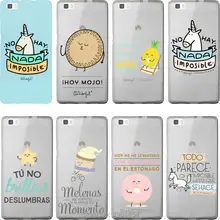 Caso de telefone mr série maravilhosa fundas tpu macio transparente da tampa do caso para huawei p8 p8lite p9 p9lite mate8