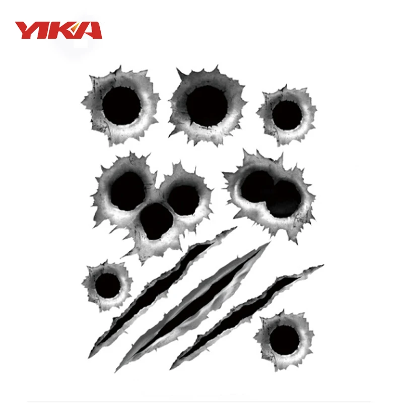 4 Styles 3D Bullet Hole Car Stickers DIY Scratches Cover Car Styling