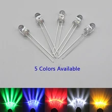 100 шт. 5 мм светодиодный диодный светильник Ассорти набор DIY светодиодный s Набор белый желтый красный зеленый синий электронный diy Набор