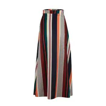 

Women Summer High Waist Striped Skirts