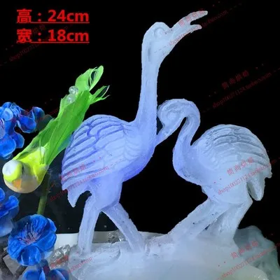 Силиконовая форма льда скульптура форма льда Куб diy Орел Павлин морской конек - Цвет: Crane