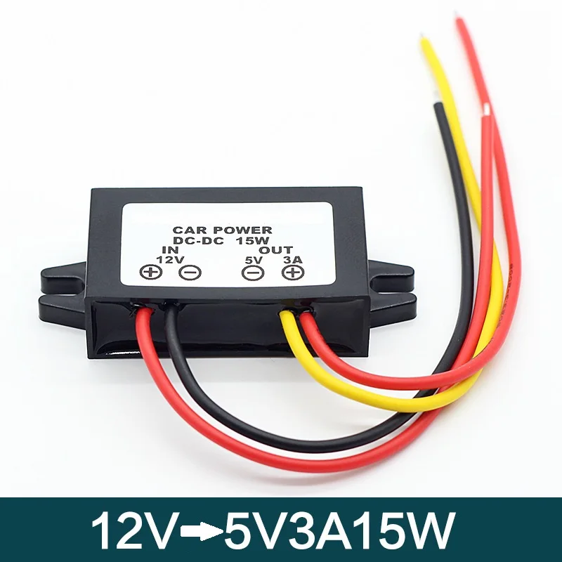 Car power 12V to 5V 3A Step Down DC DC Converter multiple uses
