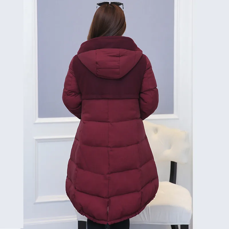 AYUNSUE, женские пуховики на белом утином пуху, красное плотное пальто, женская зимняя куртка, Женская парка, макси, размер 10XL, Casaco Feminino WXF513