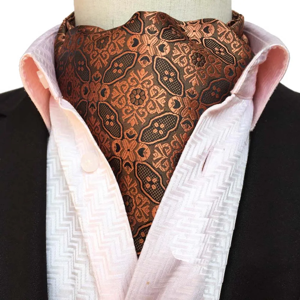 Мужской галстук Ascot с цветочным узором и узором пейсли в горошек, Свадебный деловой ГАЛСТУК BWTHZ0304