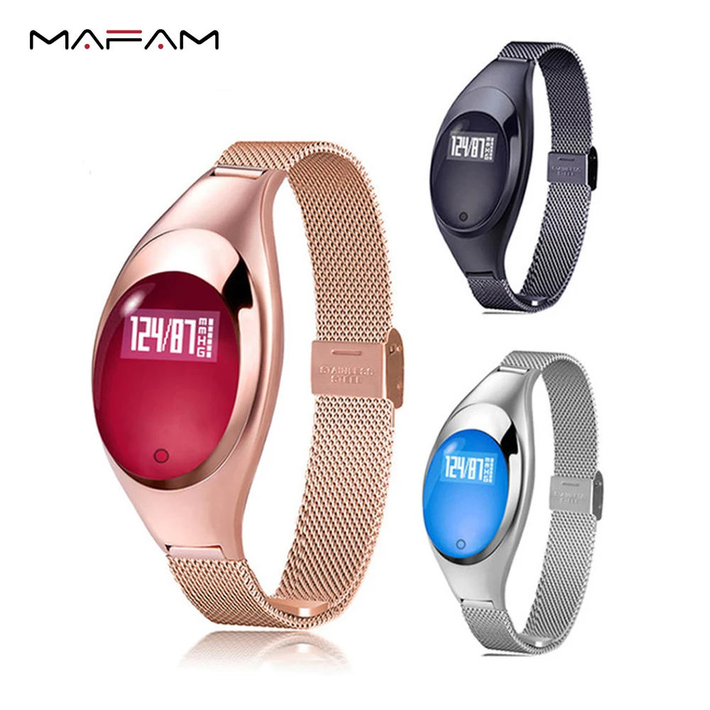 

MAFAM Z18 Women Blood Smart Wristband Pressure Oxygen Heart Rate Monitor Pedometer Fitness Tracker For Android iOS Bracelet