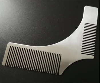 

Man Gentleman Stainless Steel Beard Shaping Tool Beard Trim Template Moustache Mold Shave Beard Modelling Tools 100pcs