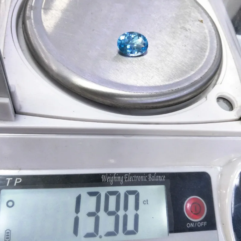Tbj natural sky topaz ov13*18 ard 13.9ct for silver or gold jewelry mounting 100% natural sky topaz loose gemstones