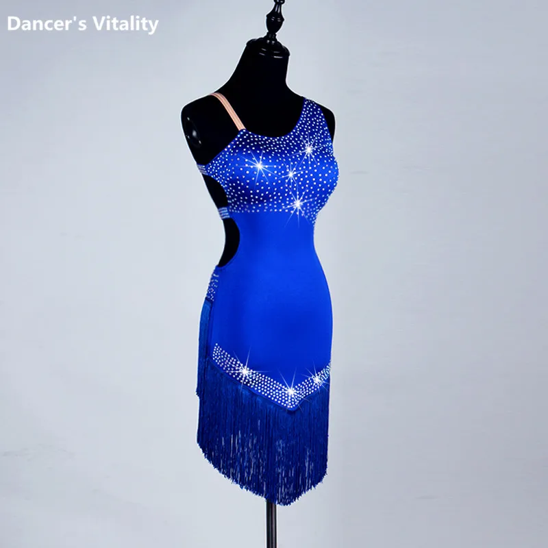 Латинское танцевальное платье стандартное танцевальное платье, современное танцевальное платье, Lombardy Cah-Cha танцевальное платье без рукавов со стразами танцы вальса платье
